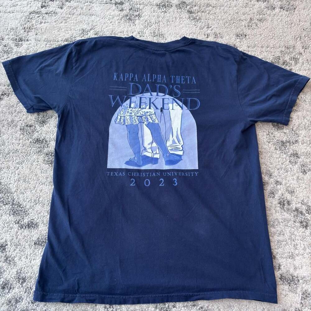 Comfort Colors Kappa Alpha Theta Dad's Weekend TCU T-Shirt Large